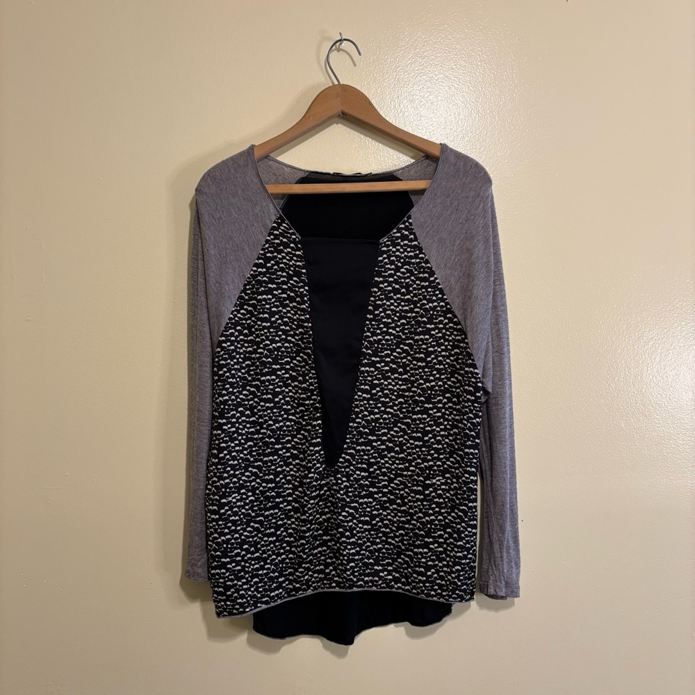 Zara Black and Gray Top